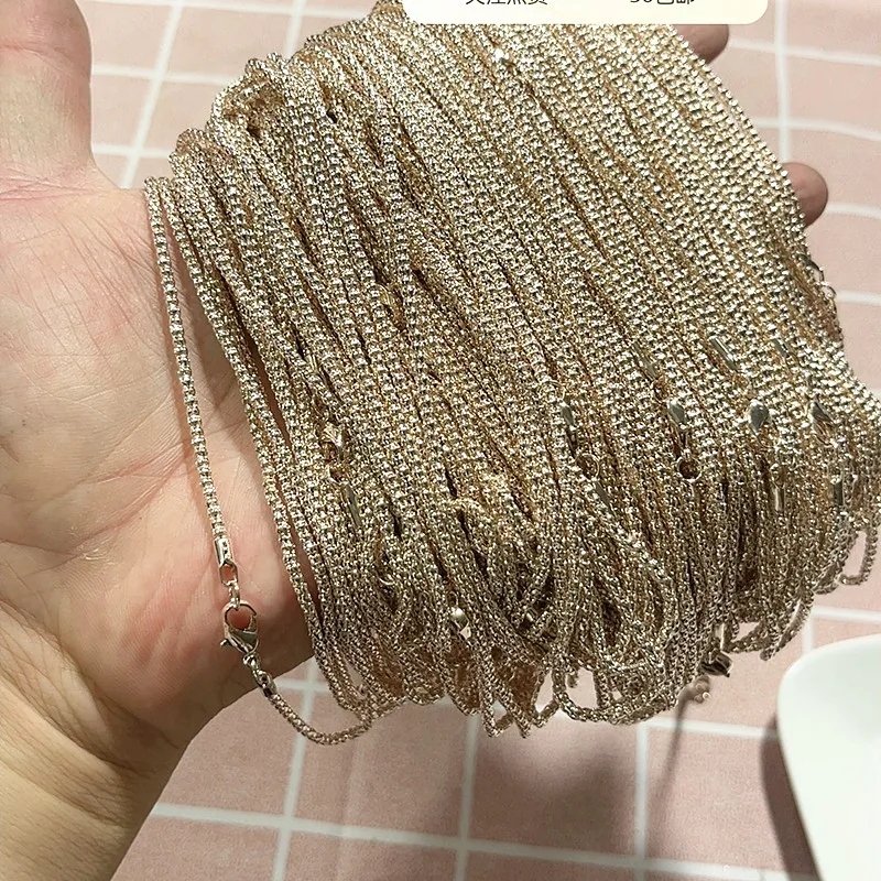 Złoty metalowy łańcuszek do naszyjnika, wykończony, cena za 30 funtów, biżuteria Faion, akcesoria, części do majsterkowania, inne akcesoria