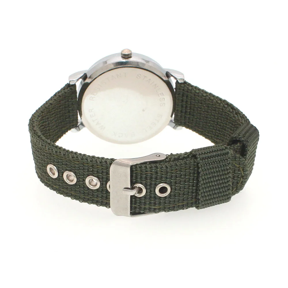 Chaoyada-어린이 남아/여아 24 시간 손목 시계, 캔버스 쿼츠 손목시계, 어린이, 학생, 나일론 시계, 남아 시계