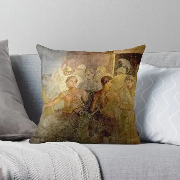 

Pompei Fresco Printing Throw Pillow Cover Square Waist Fashion Fashion Anime Sofa Decor Decorative Pillows not include One Side