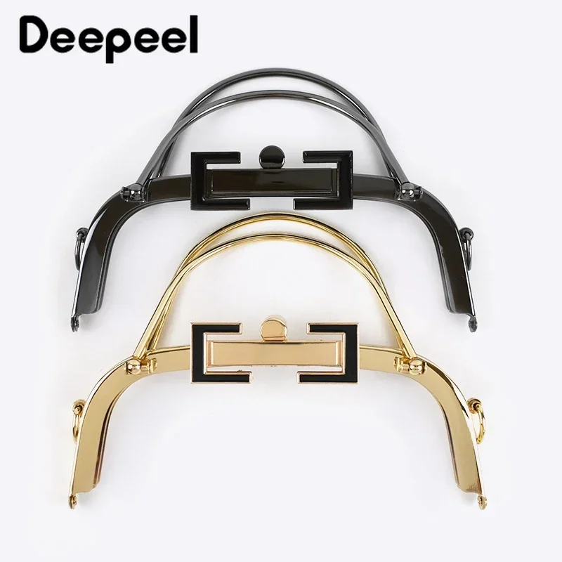 1Pc Deepeel 10*20.5cm Metal Purse Kiss Clasp Bag Lock Frame Buckle Wallet Handle Women DIY Sewing Coin Bags Hardware Accessory