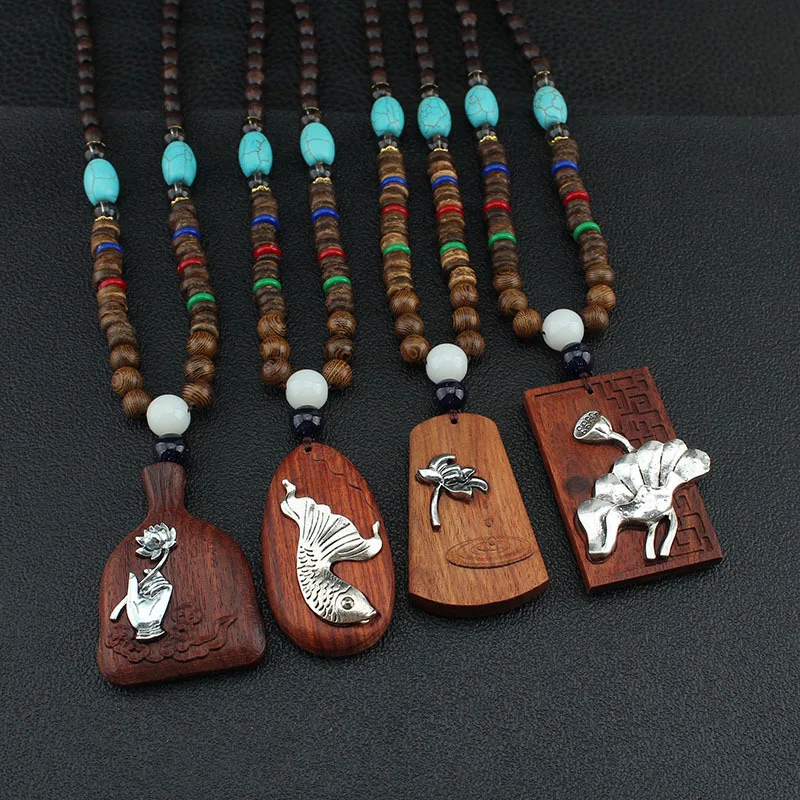 

Аксессуары для рукоделия: Новинка! Оптовая поставка. Ретро-этнический стиль. Цепочка для свитера, кулон из кровавого сандалового дерева, деревянное ожерелье с Буддой для мужчин и женщин.