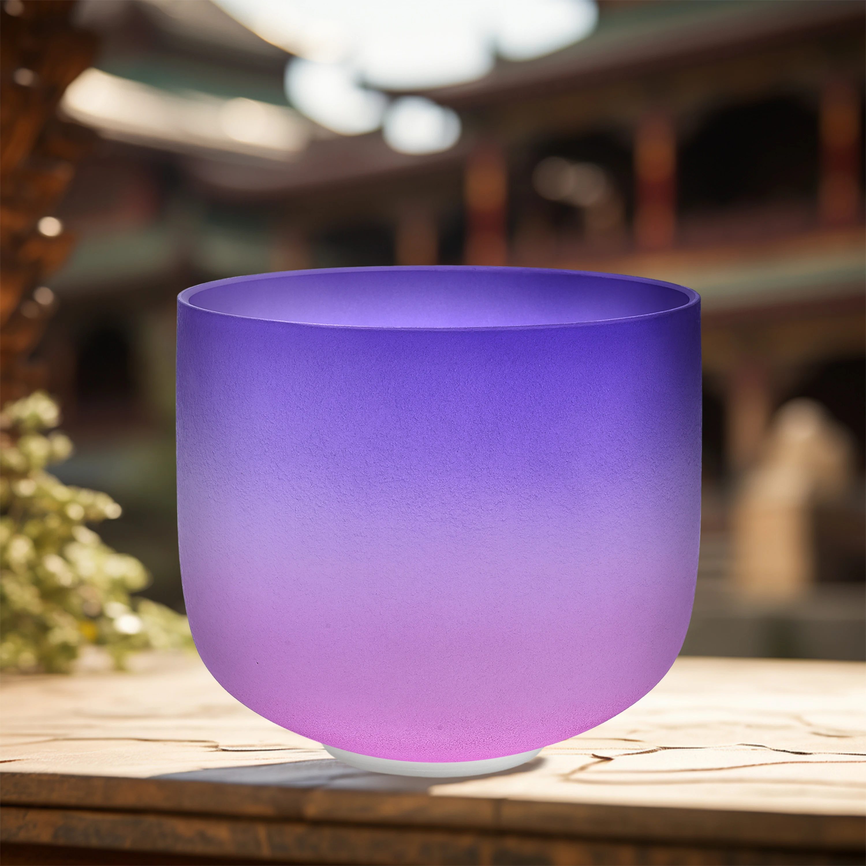 

SITSANG 8 Inch 432 Hz Pink and Purple Crystal Singing Bowl for Sound Healing with Suede Striker and O-ring