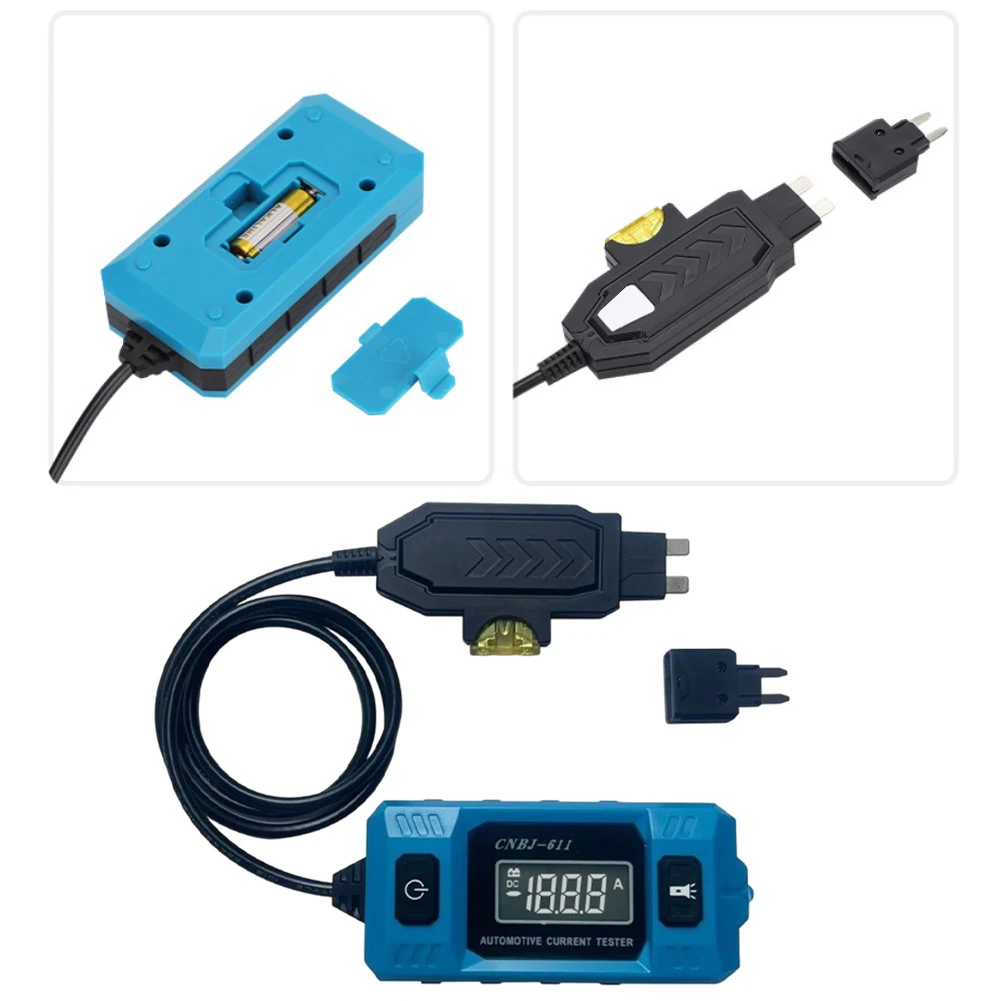 Electrical Circuit for Cars Trucks and SUVs with Blue Backlit LCD and Front Light for Accurate Fault Localization
