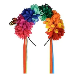 Mexican Flower Crown Headband Halloween Party Costume Dia de los muertos Headpiece