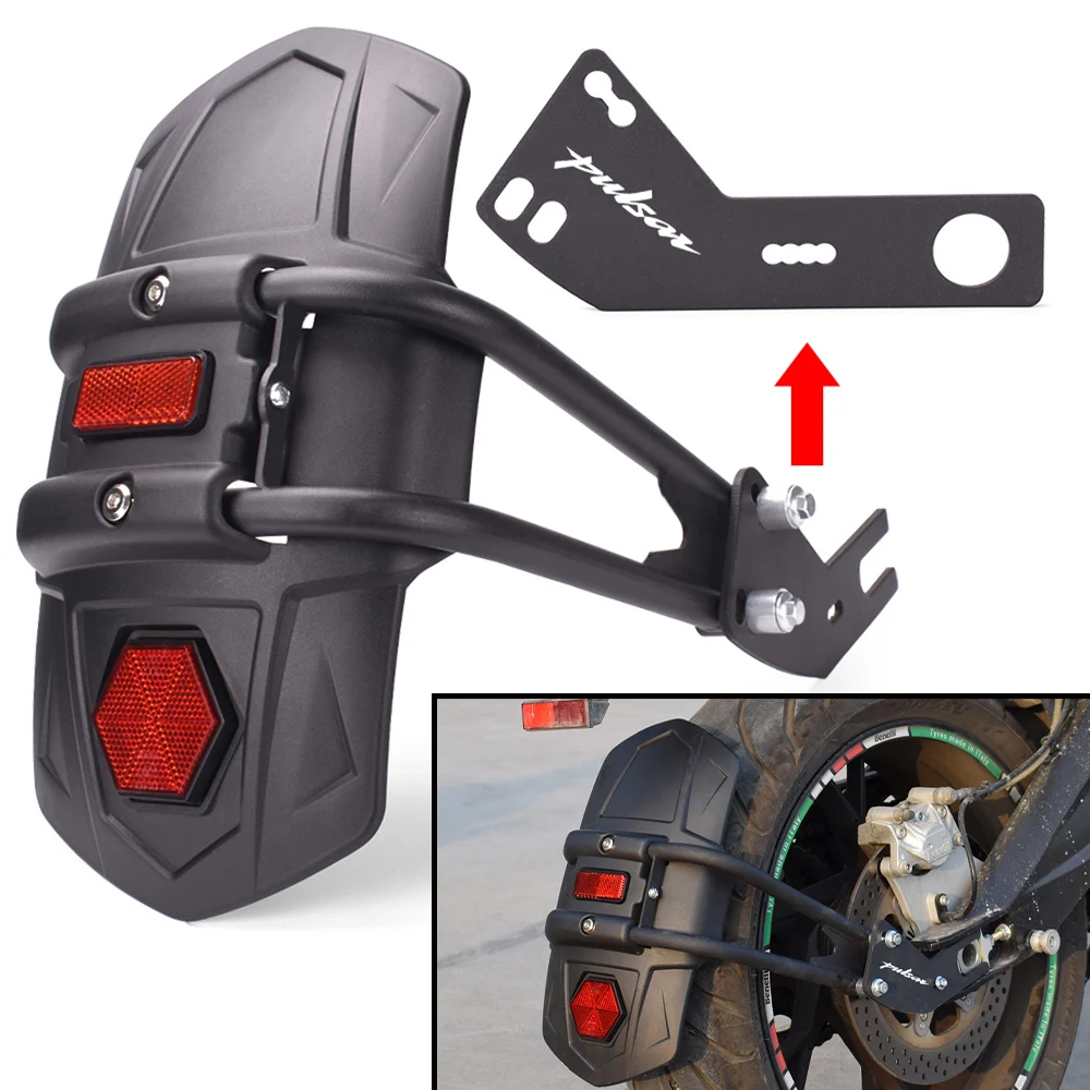

Motorcycle Plastic Rear Mudguard Fender Fender with Reflector For Bajaj Pulsar 200 NS/200 RS/200 AS 200RS 200NS 180 150 N250