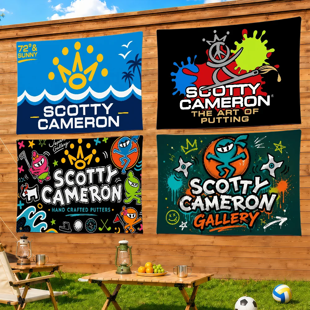 Brand S-Scotty Cameron Flag Decorative Home Yard & Garden Decor Banner - Indoor Outdoor Wall Hanging Flag