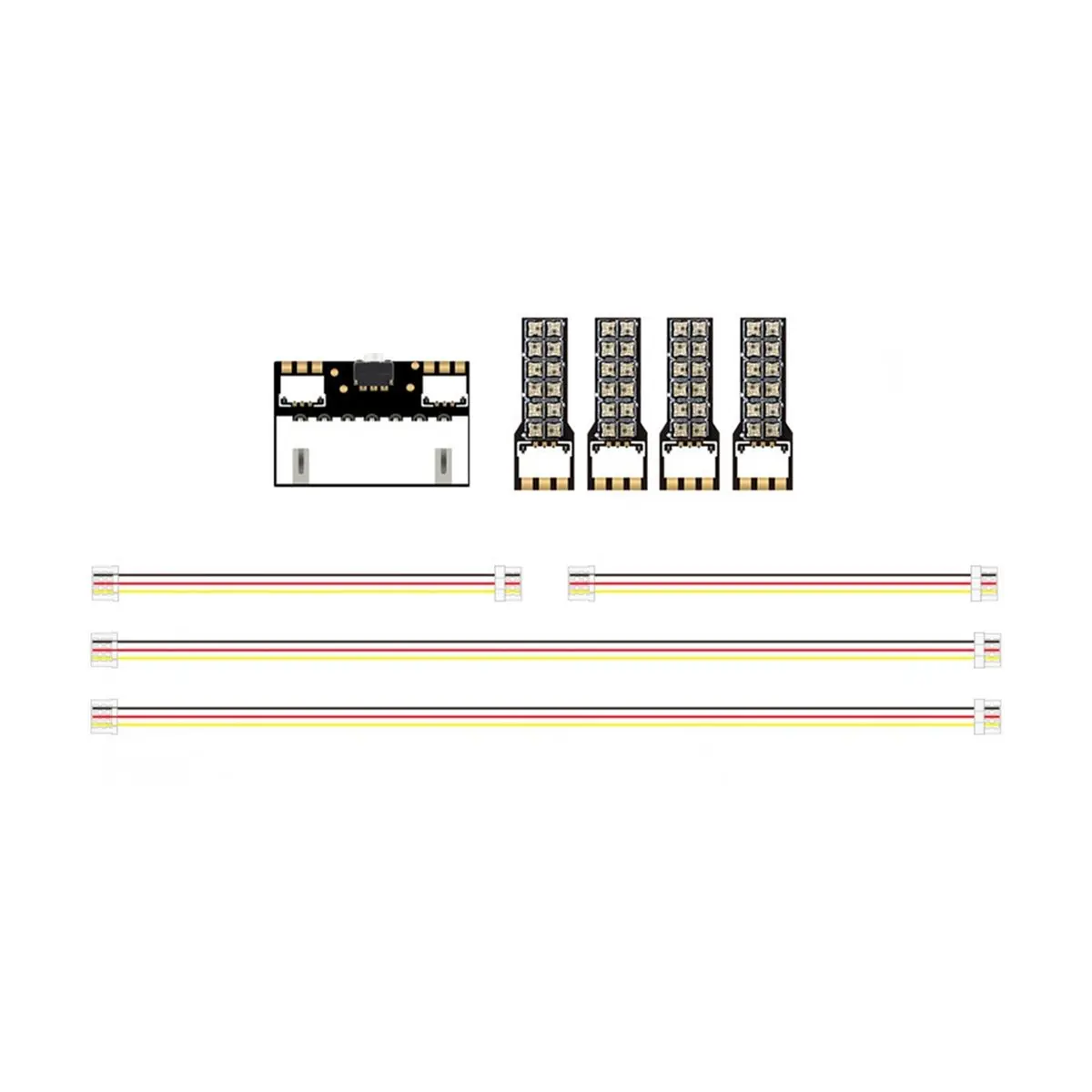 LED Strip Light + Controller Kit 6 Colors/5 Brightness Levels/4 Modes One-Key Switch for RC FPV Drone Quadcopter