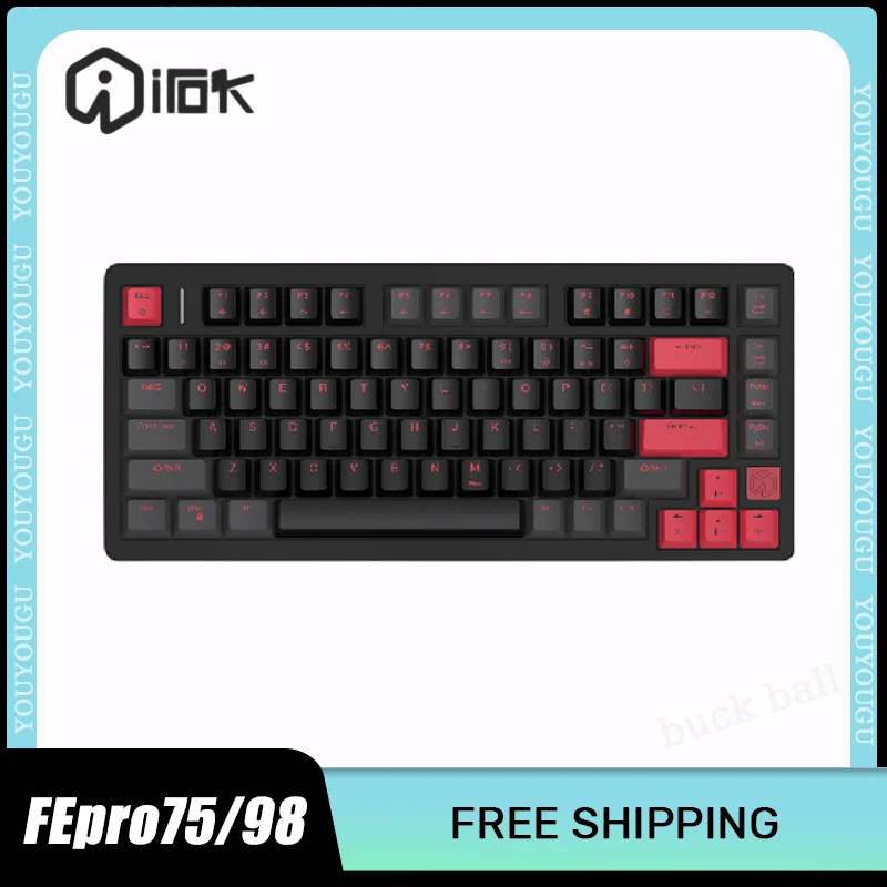 

FEpro75 FEpro98 3Mode RGB Keyboard Mechanical Keyboard Hot swap USB 2.4G Bluetooth Gaming Keyboards Loptop Office Gamer Keyboard