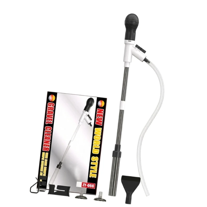 Manual Aquarium Gravel Cleaner Fishtank Water Changer with Clear Tube and Hose for Routine Water Changes and Gravel JOMD
