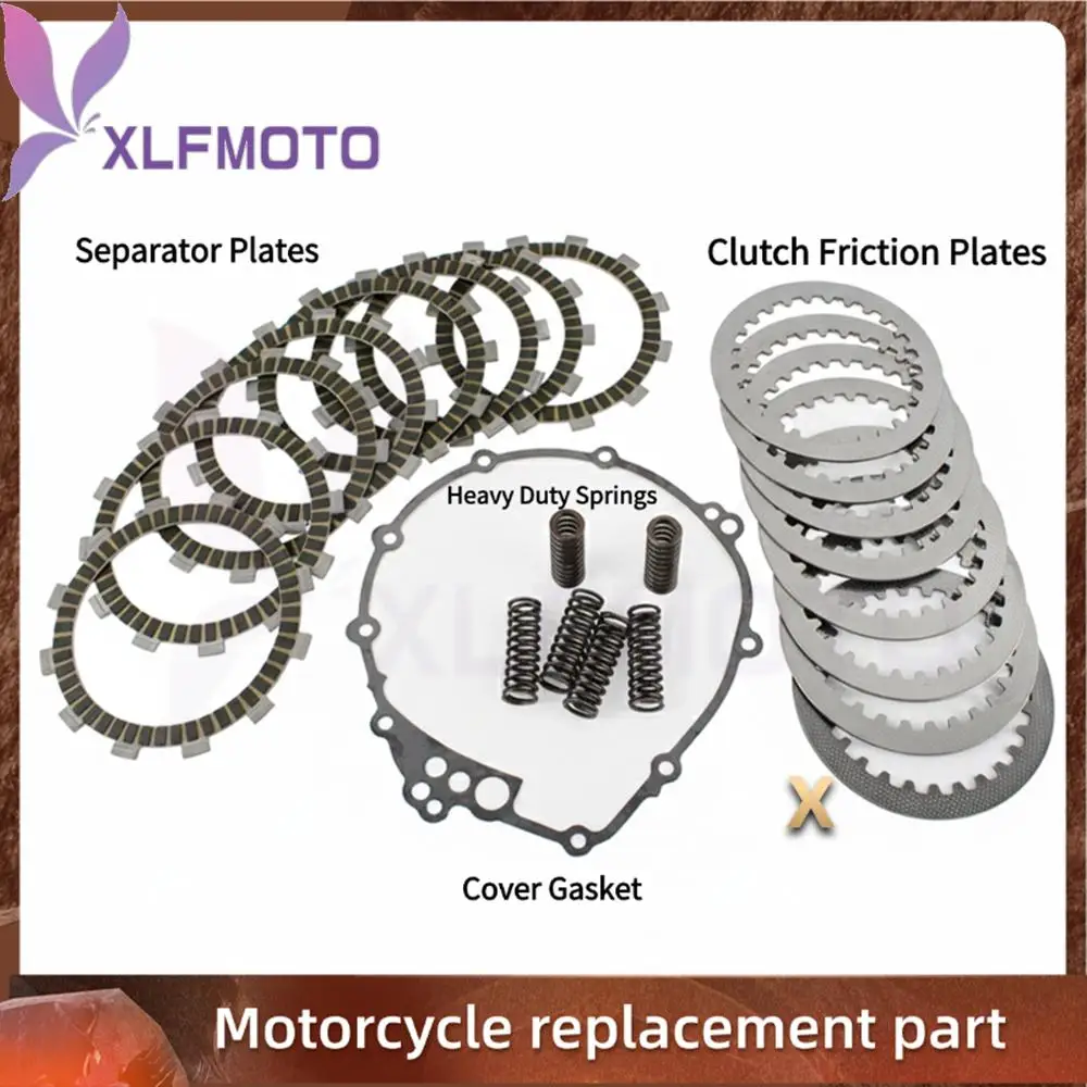 Motorcycle Parts Complete Clutch Kit Heavy Duty Springs Gasket Clutch Friction Plates For Yamaha YZF R6 R6S FZ6 2003-2009