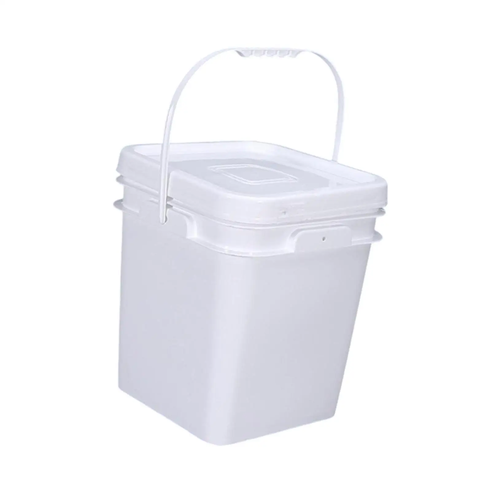 Square Bucket Food Storage Bucket with Handle Empty Paint Can for Art Crafts Projects