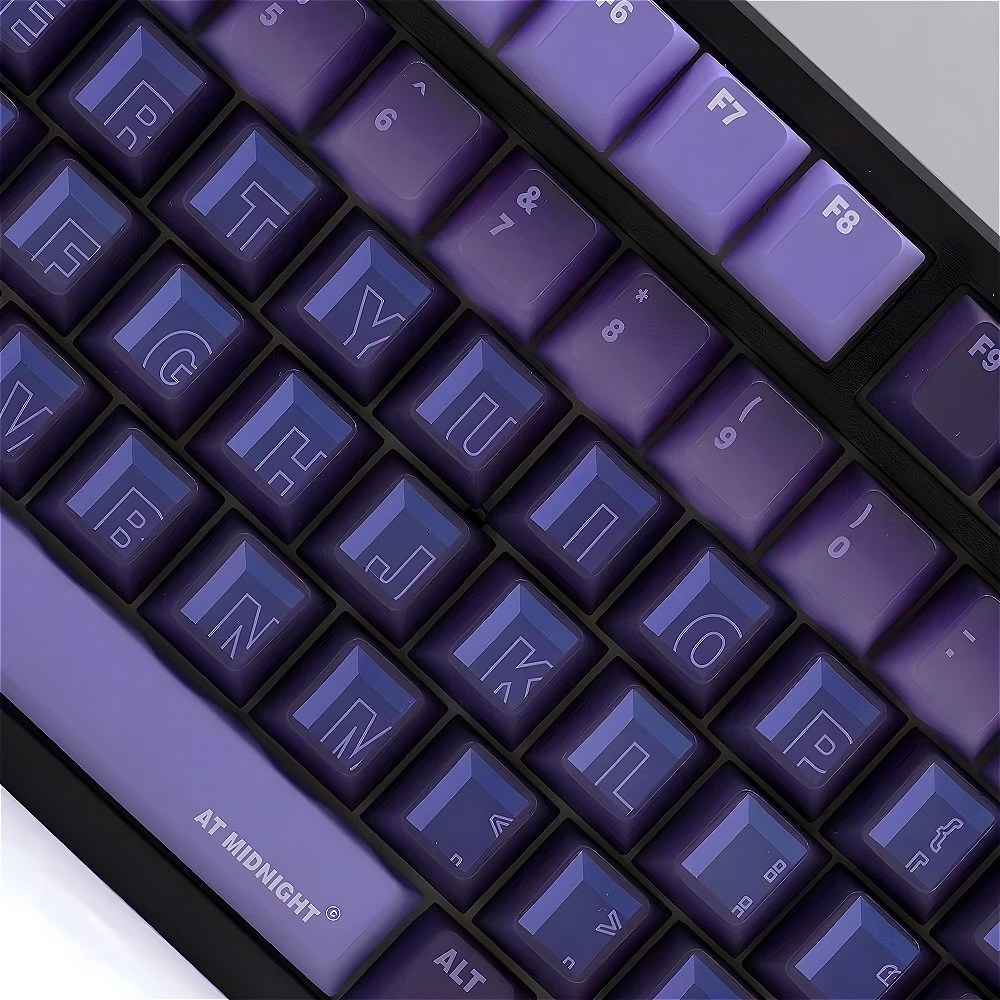 

Cherry shape gradual change purple, keycaps, engraved PBT 131 keys, suitable for MX switch game mechanical keyboard keycaps