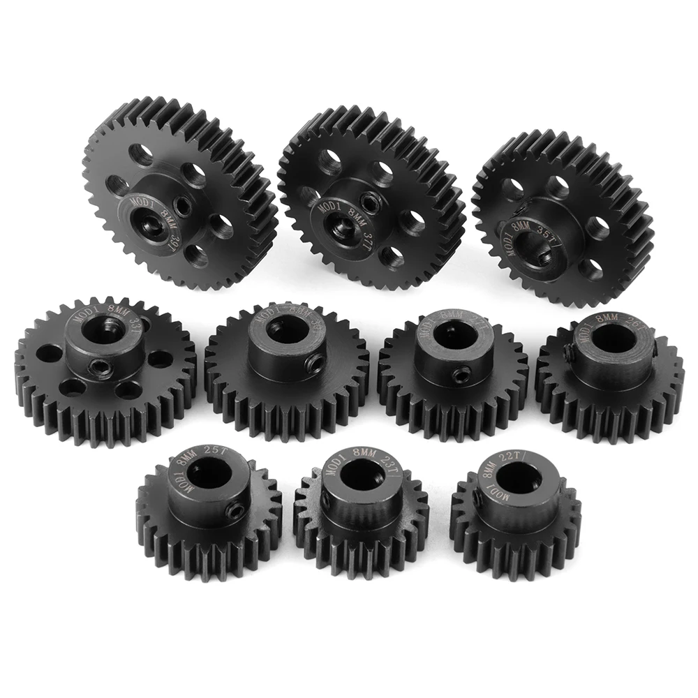 TRINOOD M1 Stahl Motor Getriebe Ritzel 8MM 22T 23T 25T 26T 27T 30T 33T 35T 37T 39T für X-MAXX 1/5 RC Modell Auto Buggy Lkw Teile – Detail 5