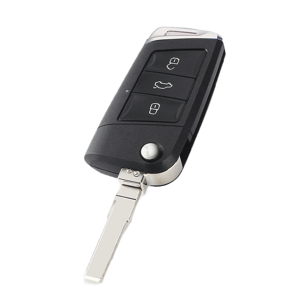 Flip Remote Key Shell For Volkswagen VW Passat B5 B6 Golf 4 5 6 Polo Jetta CC Touran Bora Beetle Seat Skoda MK5 MK4 No Logo