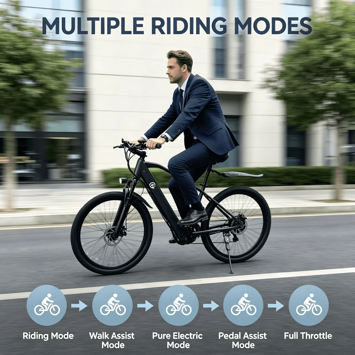500W Motor E-Bike for Husband 24-7 Support Fat Tire Off-Road Trail Cyber Monday Deals 7-speed front fork shock absorber super bright headlight  adult electric bike ideal for outdoor off-road and city commuting view 7
