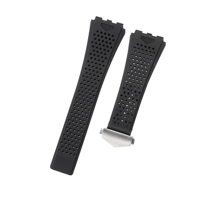 High Quality Silicone For TAG HEUER CAR2A 5A Carrera Series Watch Strap for Men's Concave Convex Interface Watchband Bracelet