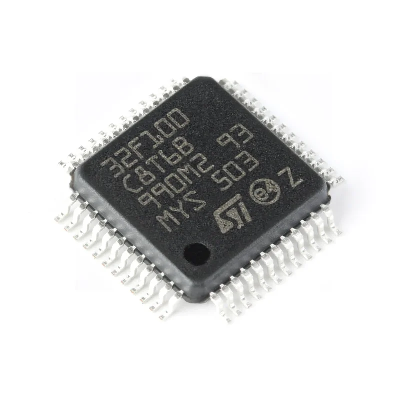 Original genuine STM32F100C8T6B LQFP-48 ARM Cortex-M3 32-bit microcontroller MCU