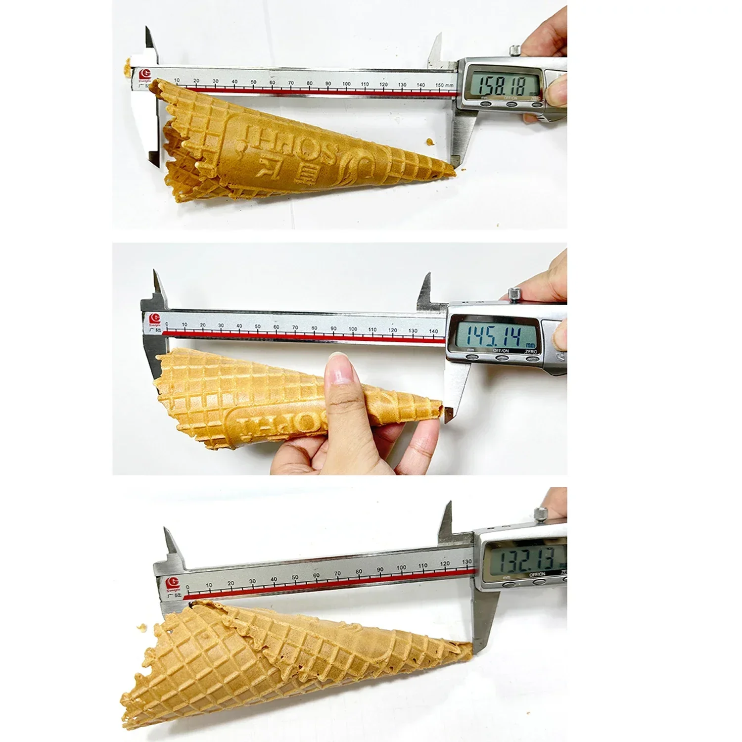 New Stainless Steel Ice Cream Mold Aluminum Cone Shape Mold For Waffle Egg Cone