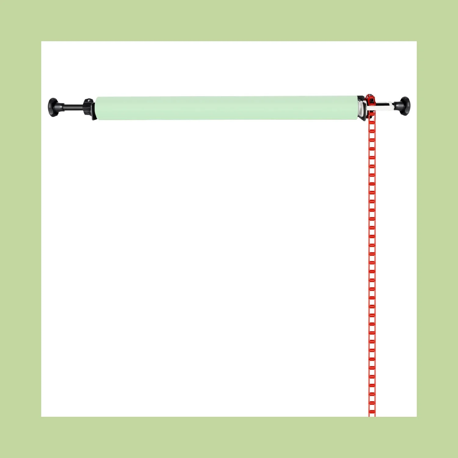 NEEWER Single Roller Wall Mounting Manual Photography Background Support System with 2 x Single Hook, 2 x Expand Bar, 1 x Chain