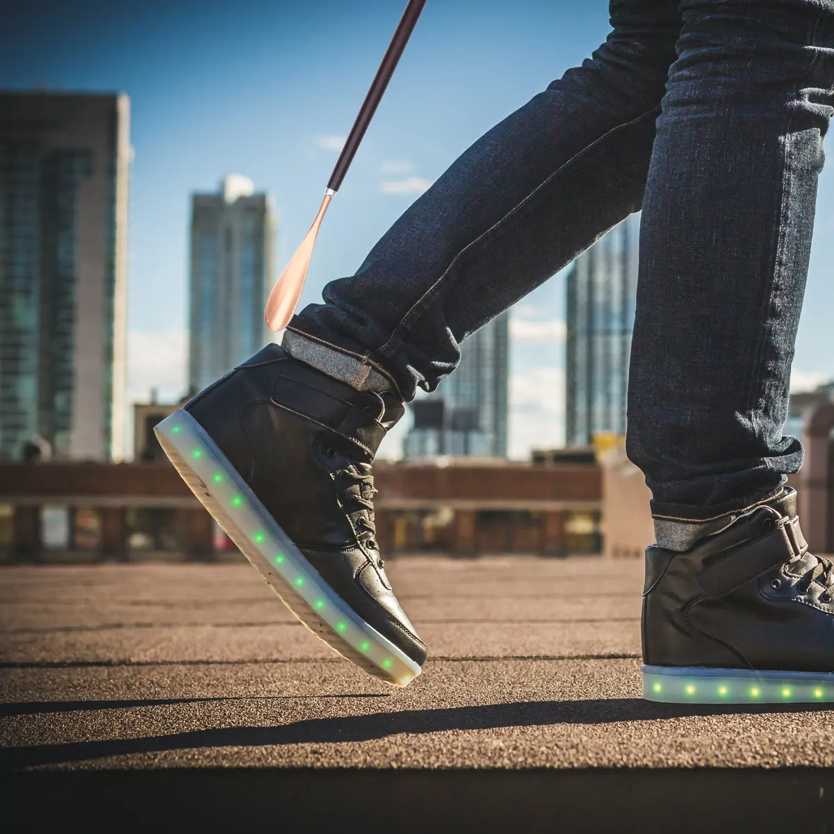 

Alloy Shoehorn Detachable Wooden Handle Creative Dolphin Shape Long Handle Shoe Lifter Remover Golden Gift for Elderly Pregnant