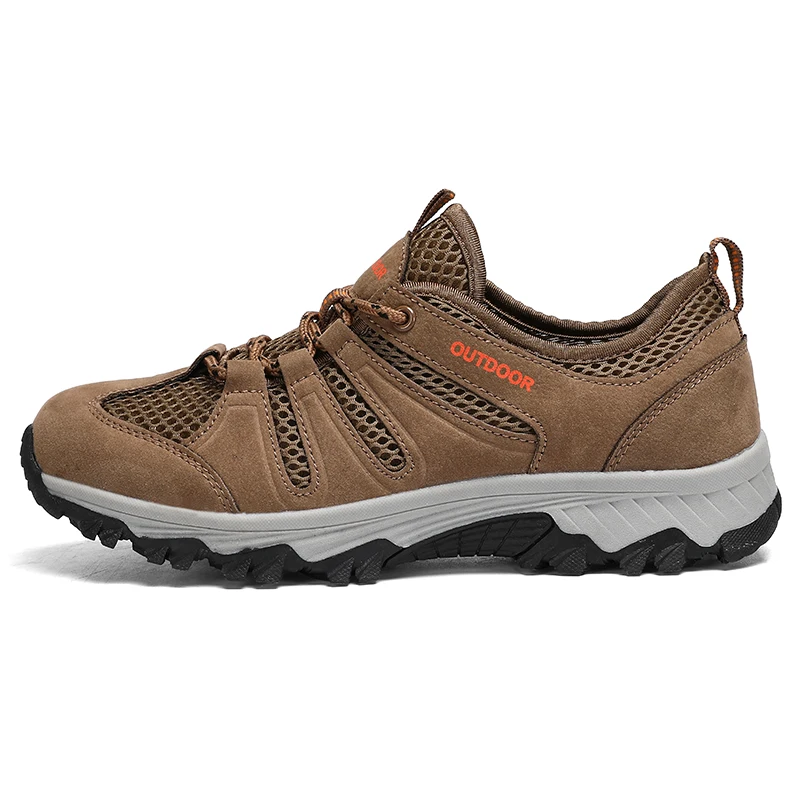 HIKEUP Atmungsaktive Outdoor-Wanderschuhe für Herren – große rutschfeste Trailrunning Walking Mountaineering Sneakers