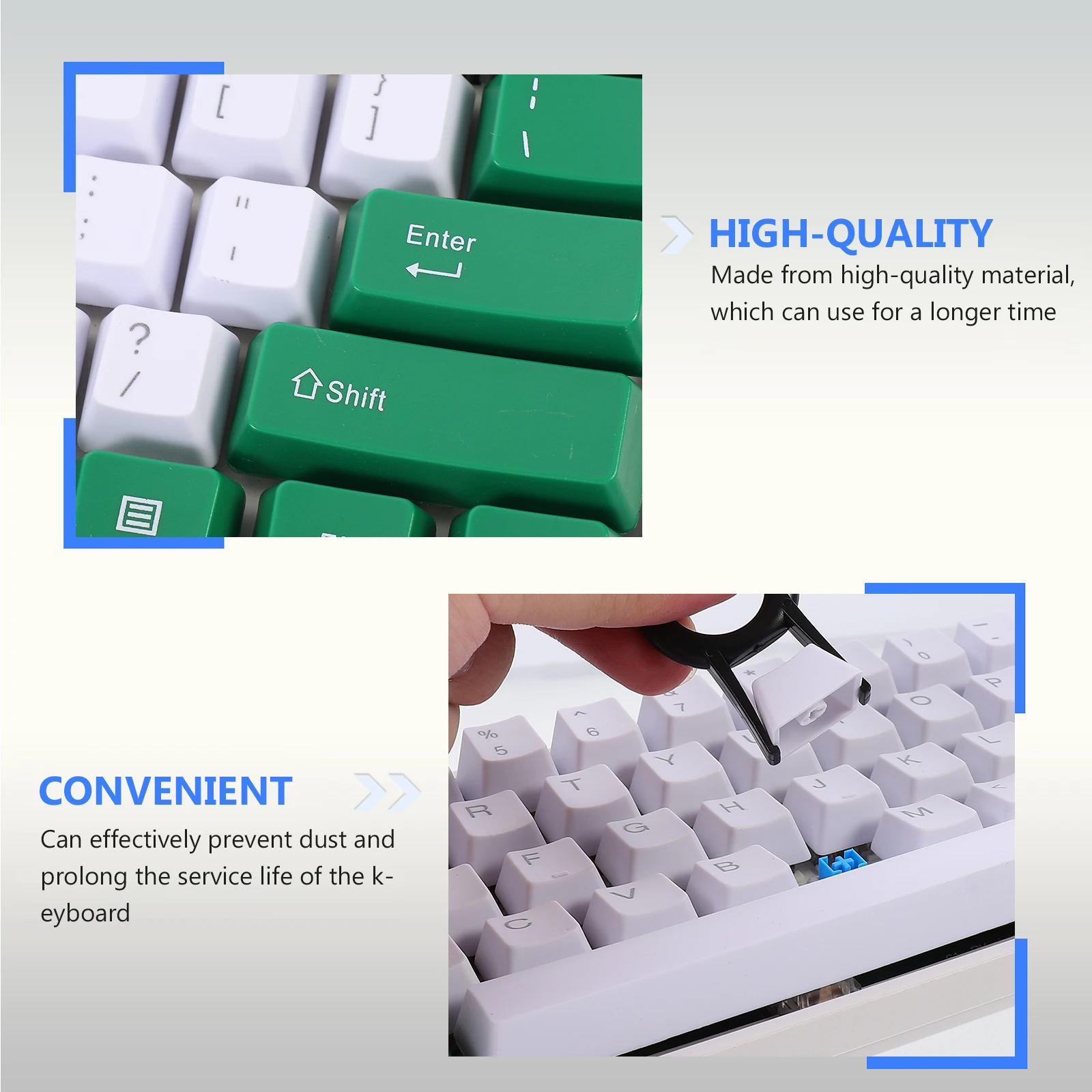 

Double Color Dye Sublimation Keycaps Frosted Texture For 60% Mechanical Keyboard Diy Set Long Lasting Wear Resistant