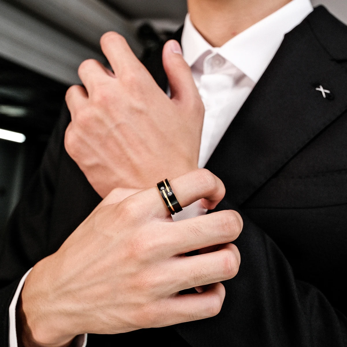 Moissanite Planet Rings for Men Women Tungsten Carbide Wedding Band Comfort Fit Jewelry , Customized
