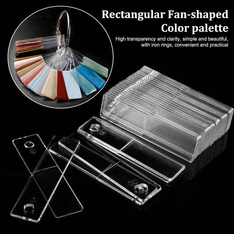 長方形フェイクネイルアートディスプレイスウォッチUVジェルネイルチップカラーカードネイルプレートテンプレートプレートジェルポリッシュ練習用マニキュア