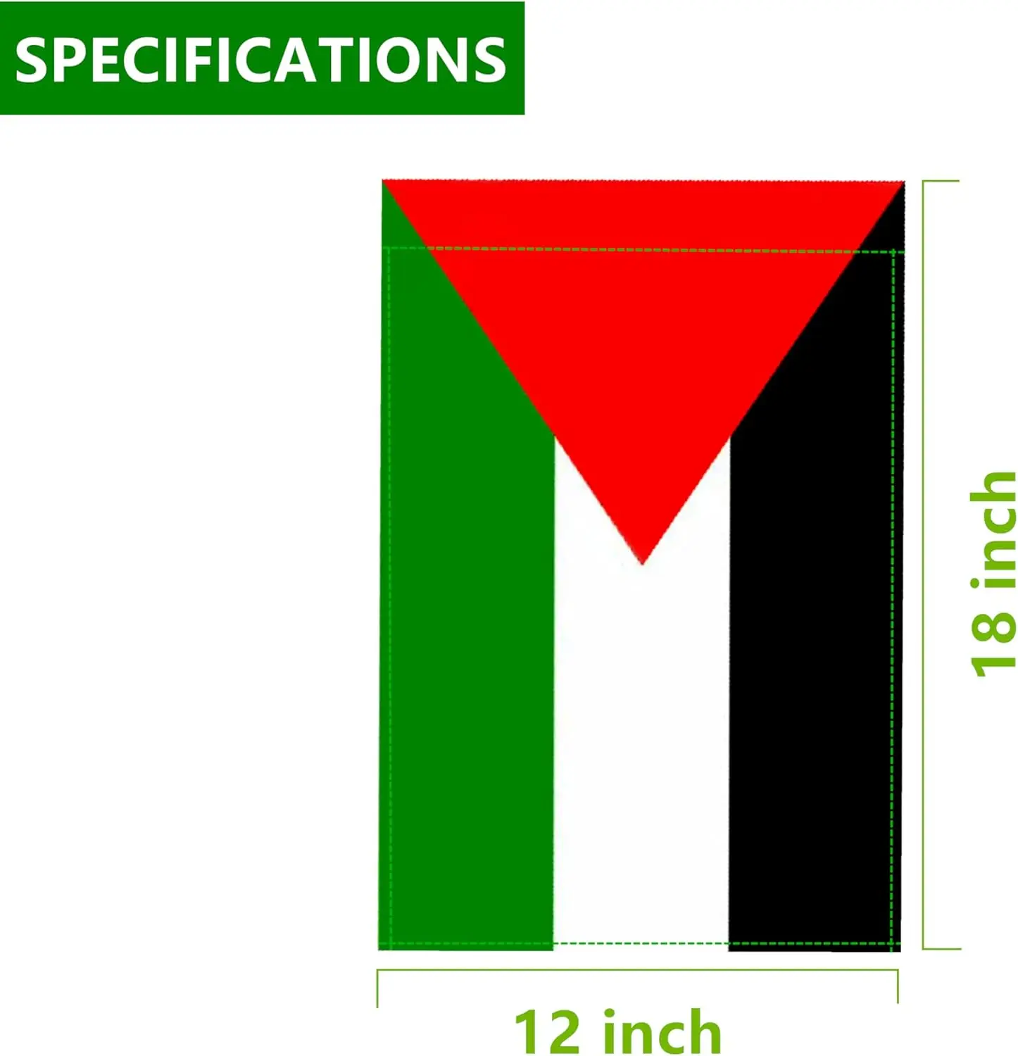 Palestine Flag Palestinians Garden Flags 12 x 18 Inches Double-Sided Small Palestine Palestinian Yard Flag for Indoor and Ou jaa