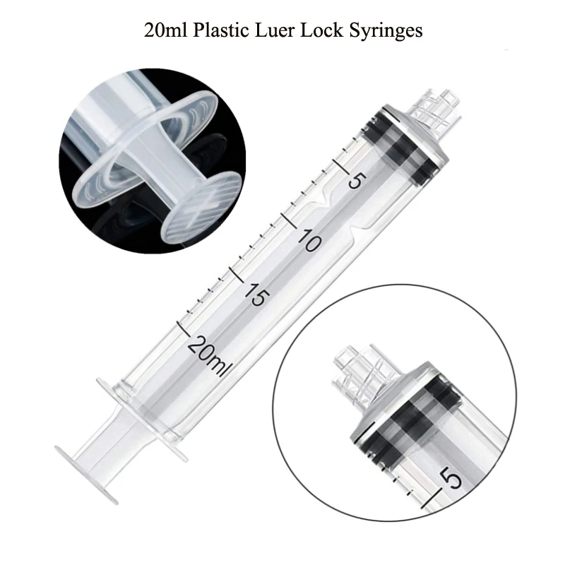 1ml-100ml Plastic Luer Lock Syringes Hydroponic Measure Perfume Rinse Disposable Sampler Injector For Feed Small Cat Dog Tree