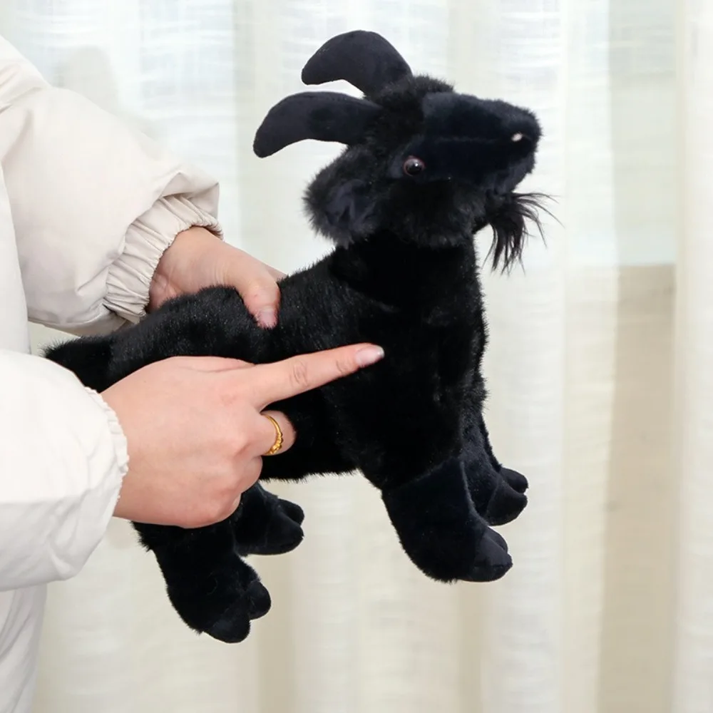 Cute 18/30cm Baby Goat Plush Doll Horned Sheep PP Cotton Doll Toys Fluffy Soft Stuffed Animal Doll for Kids and Adults