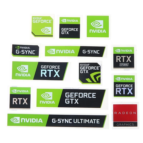 Imagen 2 del producto NVIDIA GEFORCE GTX Etiqueta de escritorio para portátil, pegatina decorativa, nuevo, 5 piezas