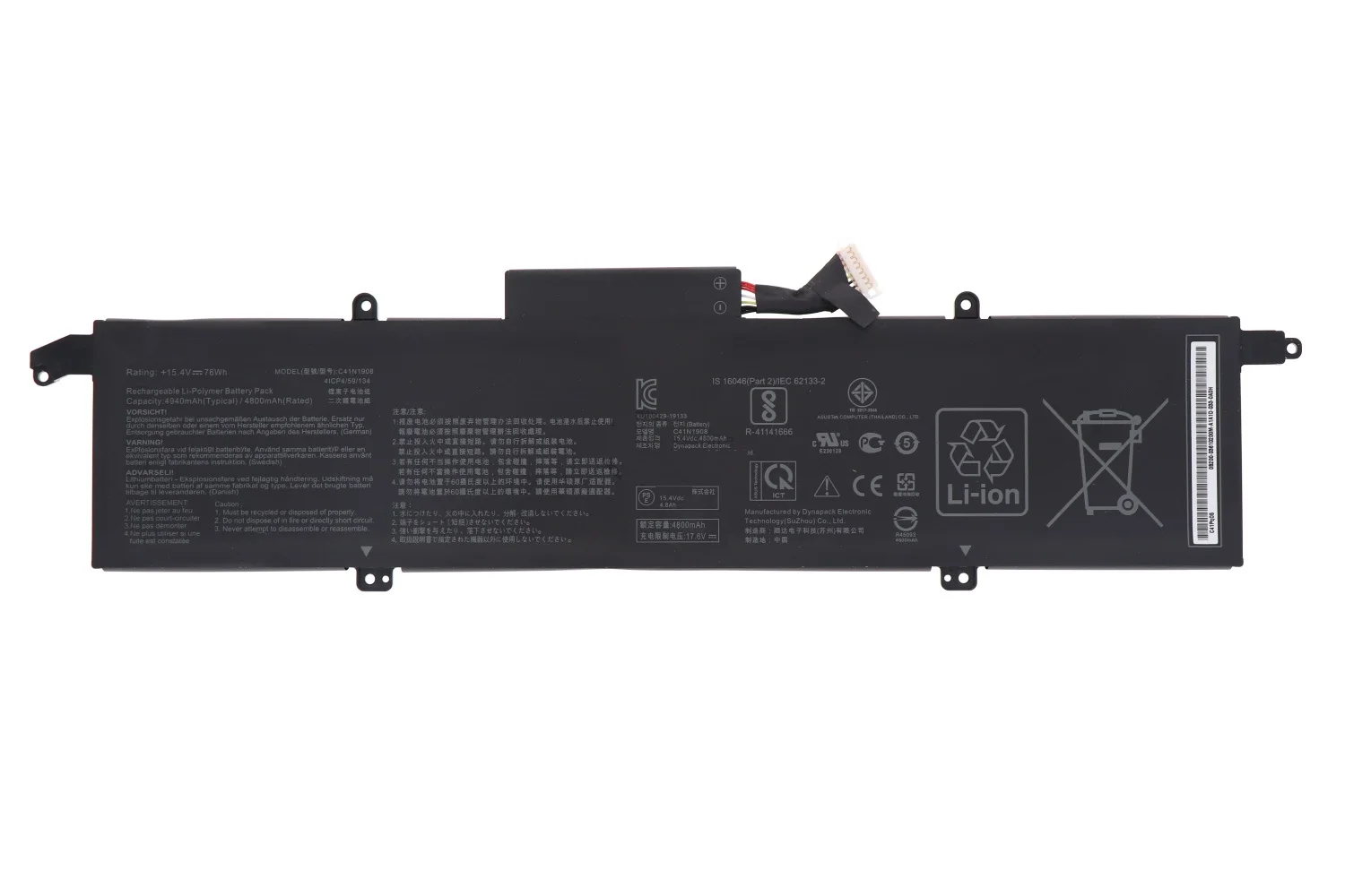 NEW C41N1908 Laptop Battery For Asus ROG Zephyrus G14 GA401II GA401IU GA401IV GA401IV-BR9N6 Series Notebook 15.4V 76WH 4940mAh