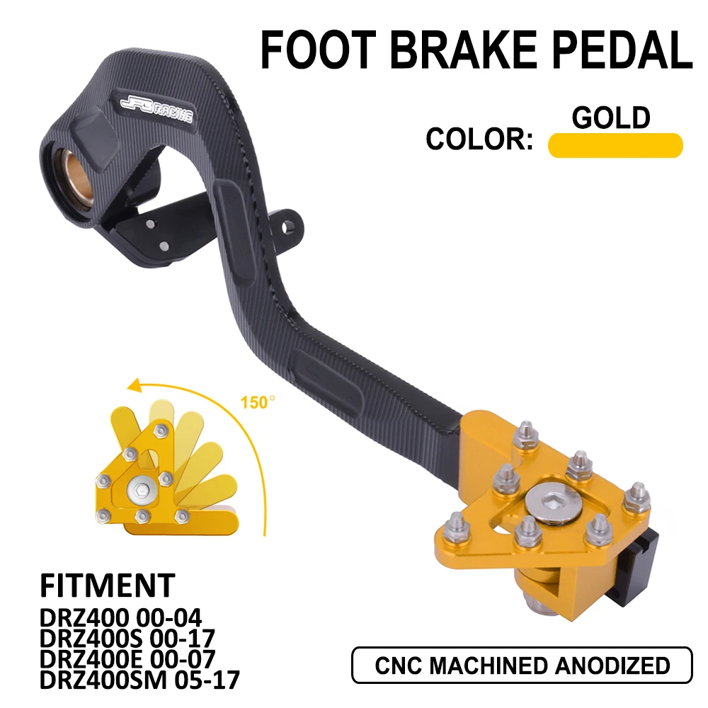 For SUZUKI DRZ400 00-04 DRZ400S 00-21 DRZ400E 00-07 DRZ400SM 05-21 Foot Brake Pedal Lever CNC Aluminum Motorcycles Parts