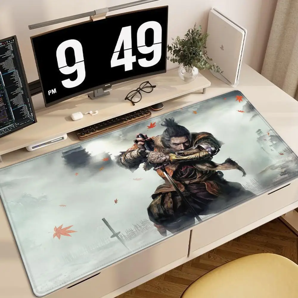 Shadows Die Twice Computer Mouse Pad Sekiro Gaming Mousepad Large 900x400 Mouse Mat Gamer XXL Carpet PC Desk Mat Keyboard Rug