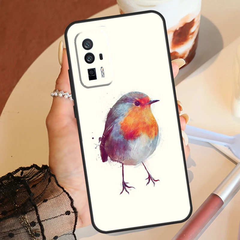 Robins Bird Case For POCO X3 X5 F5 Pro M5 M5s F4 X4 GT F3 Xiaomi 11T 12T 13T 13 Pro 12 Lite 12X Coque