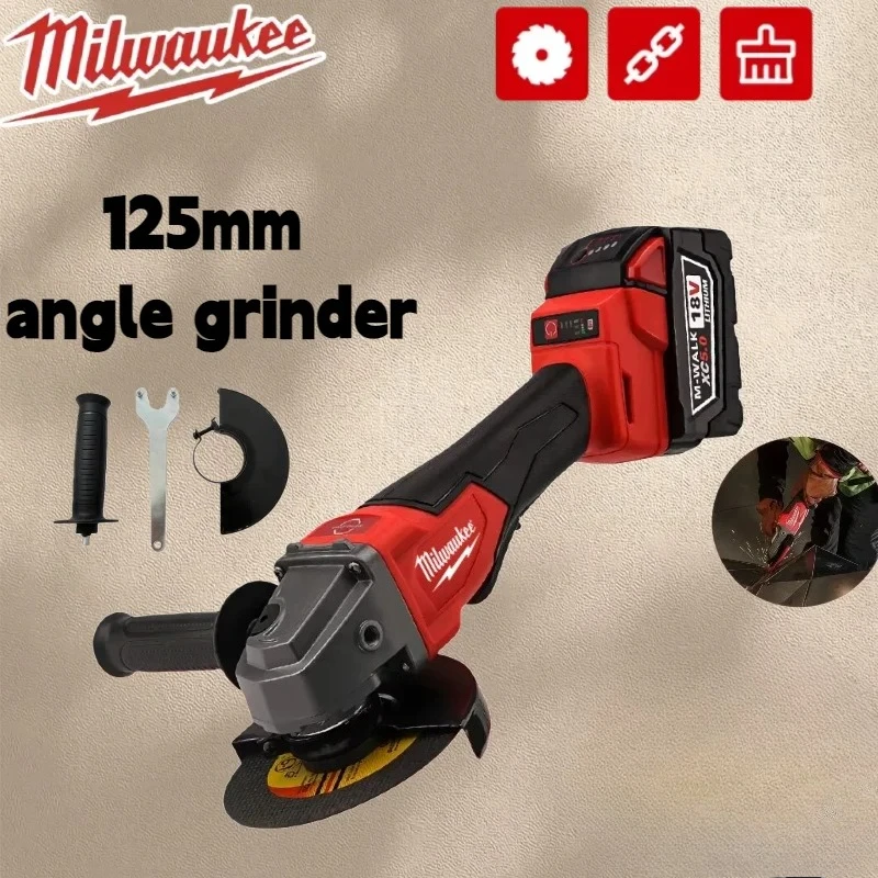 125 مللي متر ميلووكي فرش زاوية طاحونة تلميع آلة قطع لا قفل مجداف التبديل أدوات كهربائية لاسلكية #1