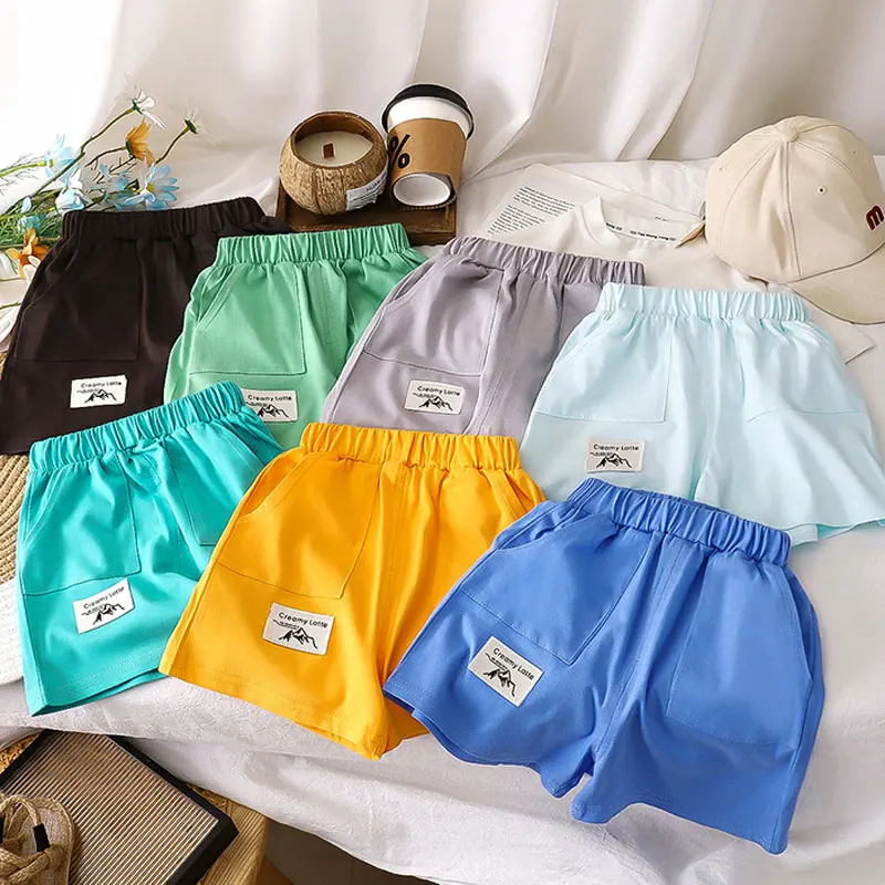 Boys' Shorts Summer 2025 Pants for Kids Casual Children's Trousers Candy Color Girls Joggers Baby Sports Clothing