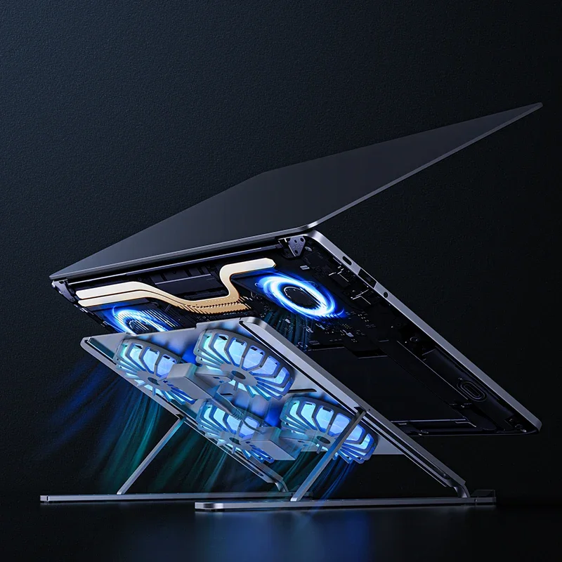 Imagem -03 - Gaming pc Cooling Pad Suporte para Notebook Cremalheira Refrigerante Dissipação de Calor 1117 3