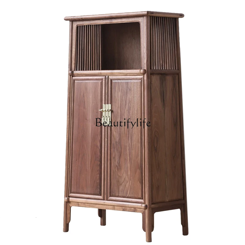 

*Ming-style Zen locker Chinese black walnut foyer entrance cabinet solid wood
