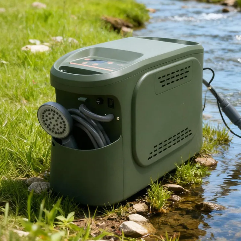 Outdoor thermostatic water heater camping shower artifact quick heating portable RV travel self-driving tour hot water