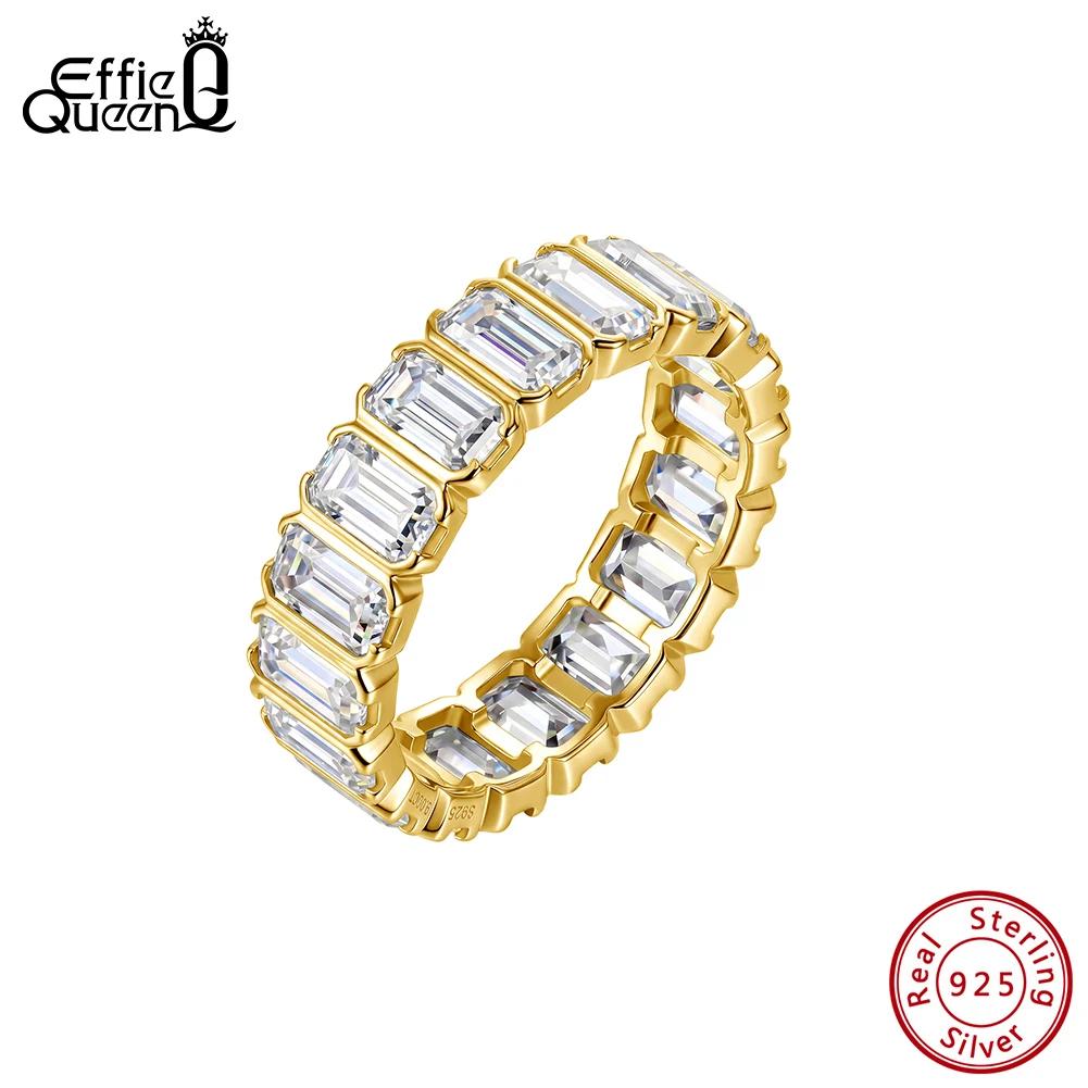 ORSA JEWELS 5mm Moissanite Ring for Women Men Wedding Lab Diamond 100% 925 Sterling Silver Certified Band Ring Jewelry SMOR24