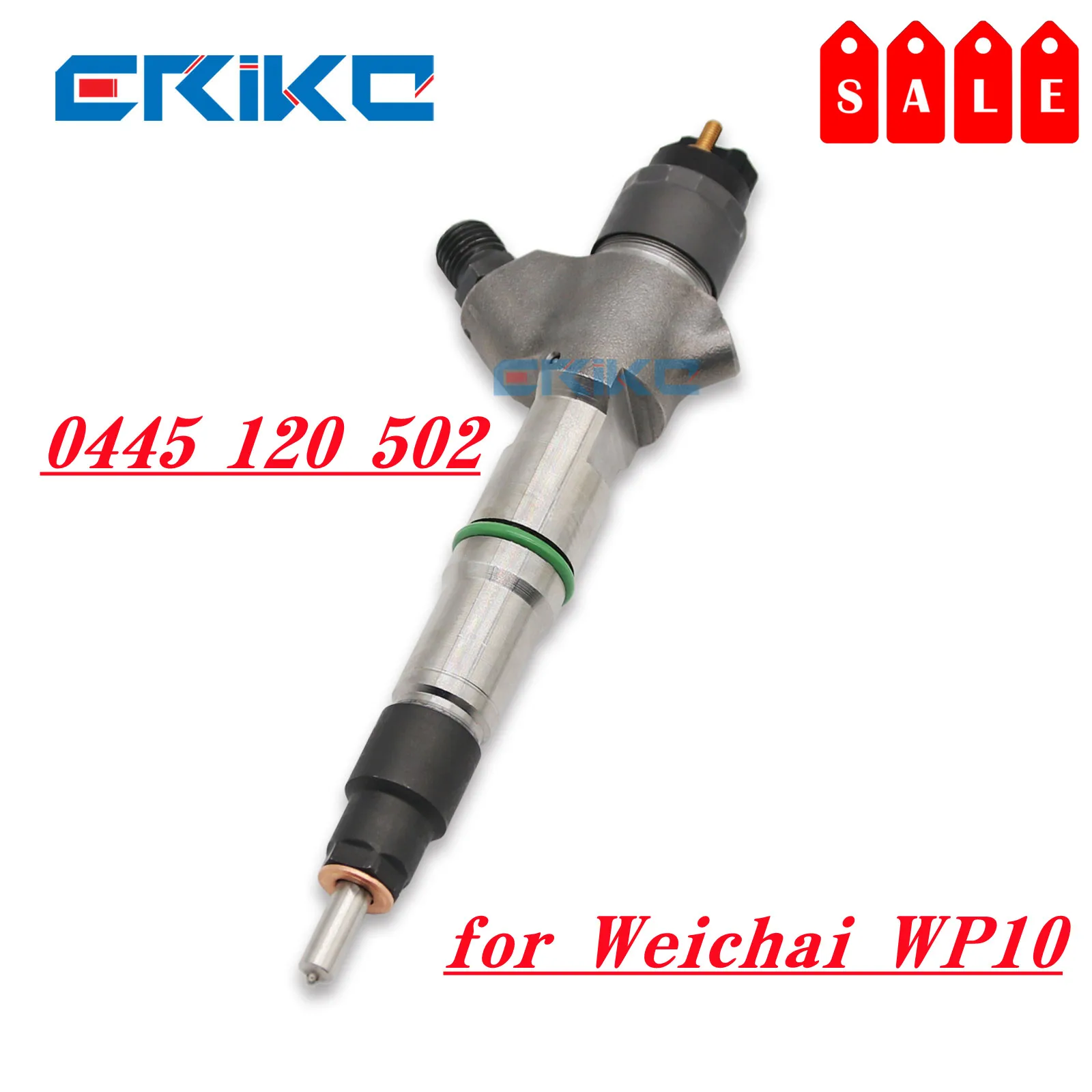 

ERIKC 0 445 120 502 Common Rail Injector Assembly 0445120502 Diesel Injection Nozzle for Bosch Weichai WP10 0445 120 502