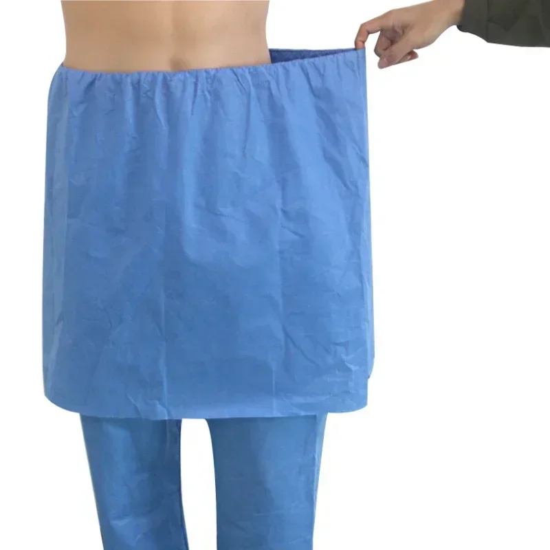 Disposable Colonoscopy Skirt Pants SMS Non-woven Waterproof Assisted Care Protect Patient Privacy Examination Pant For Women Men