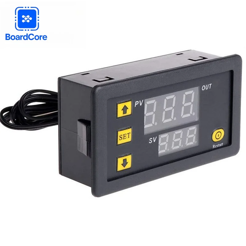 

Терморегулятор W3230 LED с цифровым дисплеем, 12В/24В DC, 110В/220В AC, для обогрева и охлаждения, с датчиком NTC