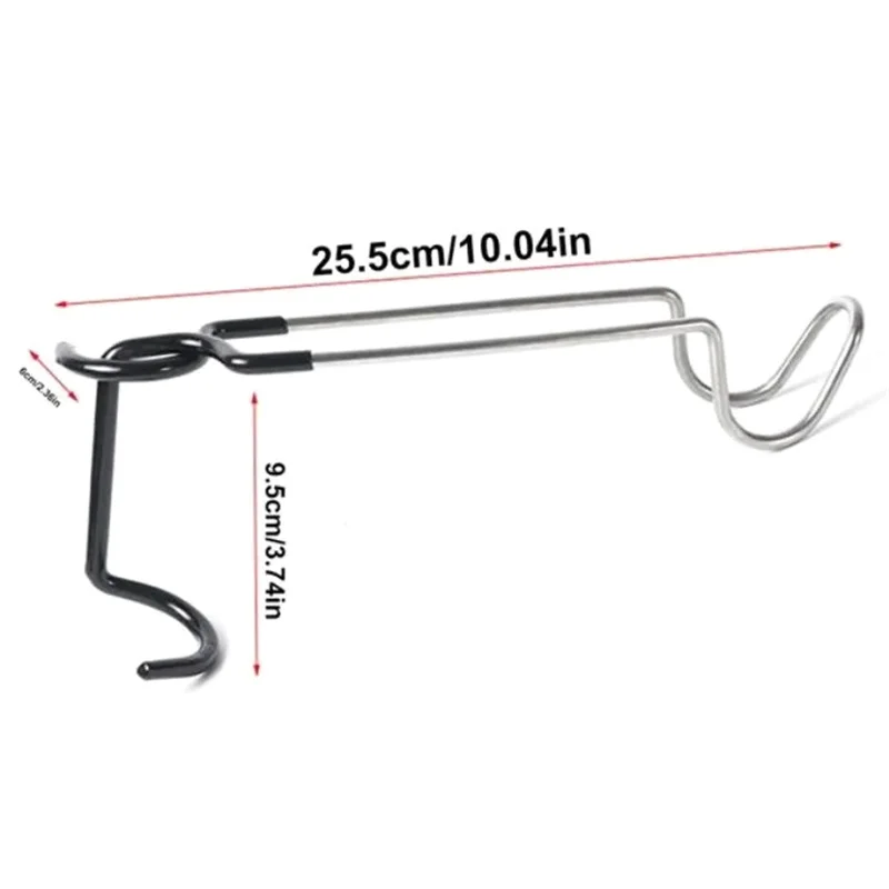 Stainless Steel Light Stand Holder Hooks Portable Tent Pole Lamp Hanger Hunting Fishing Lantern Hanger Camping Outdoor Supplies