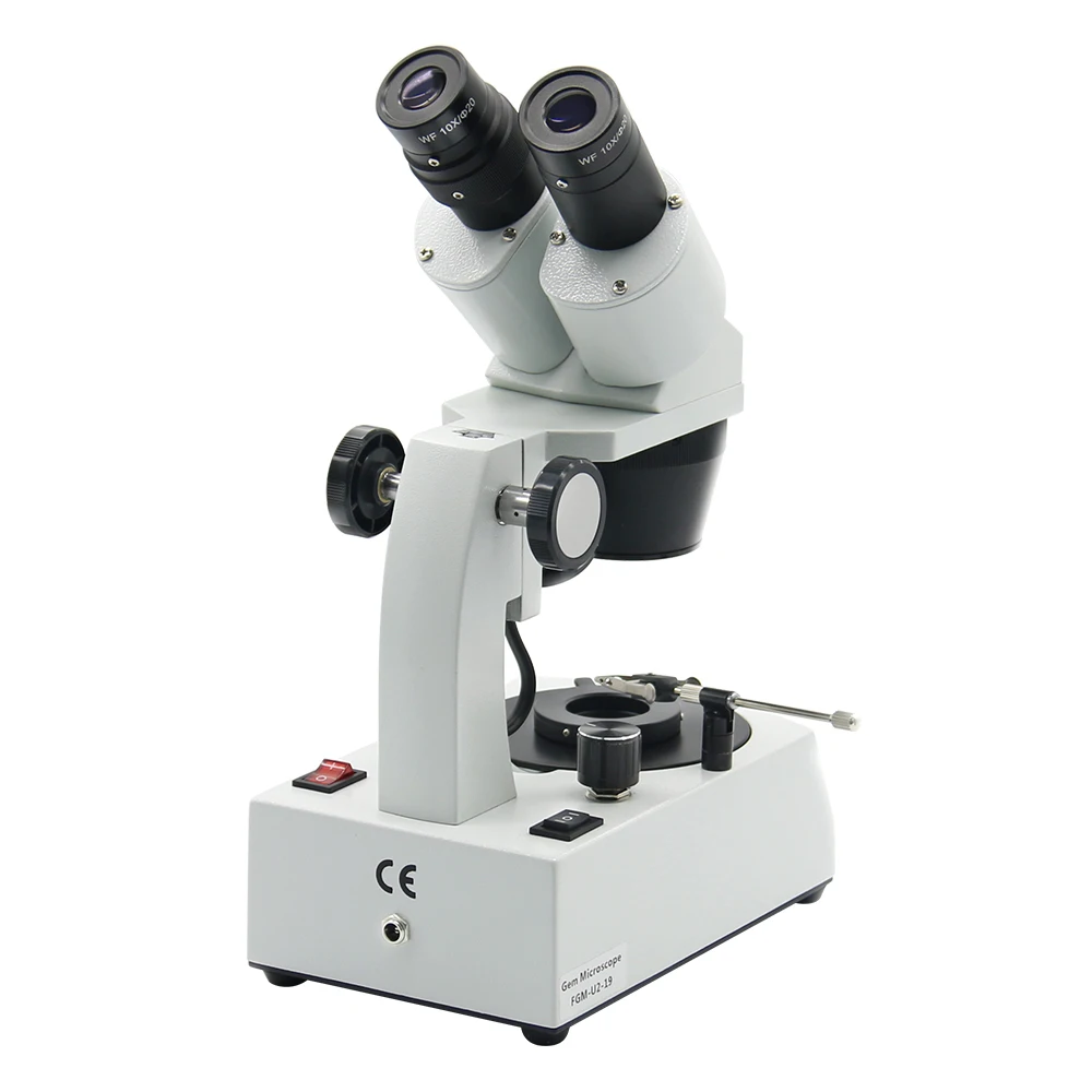 Fable Professional Gemological & Jewelry Student Binocular Microscope 20X-40X Magnification WF10/16mm