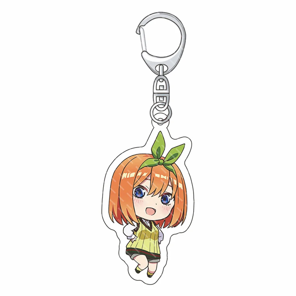 New Anime The Quintessential Quintuplets Acrylic Keychain 6cm Nakano Ichika Nino Miku Yotsuba Itsuki Pendant Key Chain Gitf