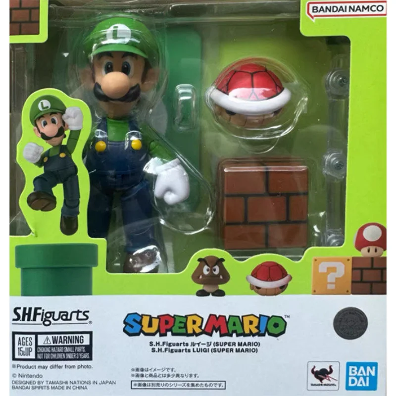 

В наличии, отправка в течение 24 часов, подвижная фигурка Bandai SHF Super Mario Luigi Green Hat Luigi