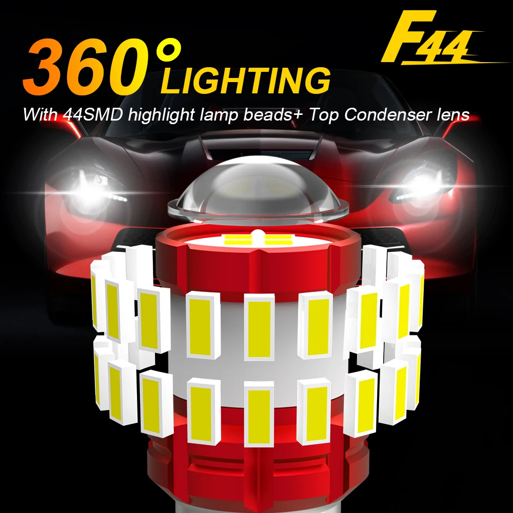 BMTxms-Clignotant LED pour voiture, feu stop, ampoule automatique, Baw15d, pr21/5w, Canbus, Baz15d 1157 P21/4w Bay15d P21 5w Drl, 2 pièces